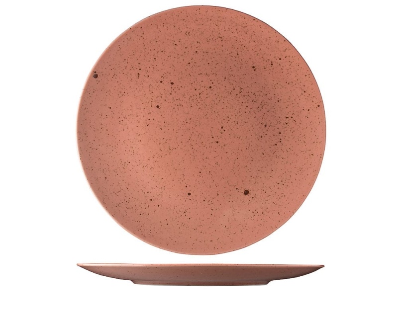 Flad tallerken uden kant 30 cm, Lifestyle Terracotta -Lilien