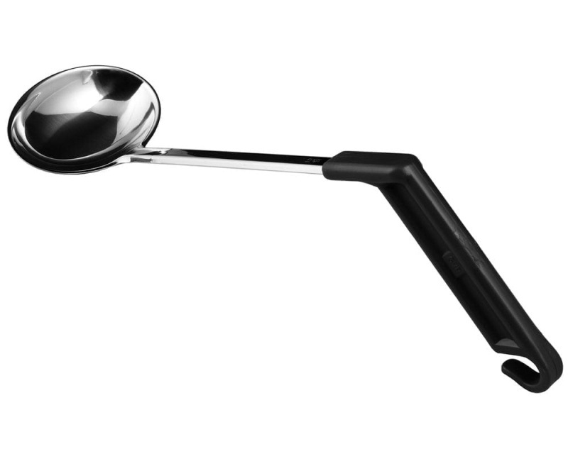 Ergonomisk scoop i rustfrit stål, plasthåndtag - Patina