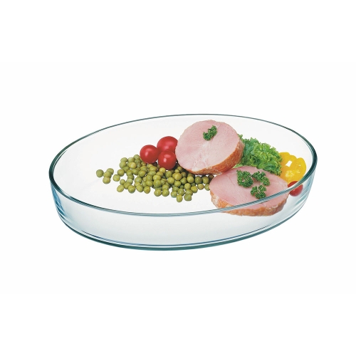 Ovalt ovnfad af glas, 40 x 27 cm - Simax