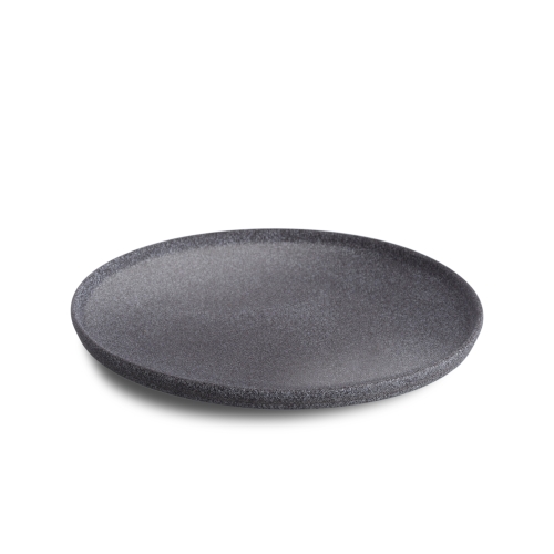 Tallerken Hazy nr. 4, halvglaseret, 20 cm, mørkegrå - Benedikt