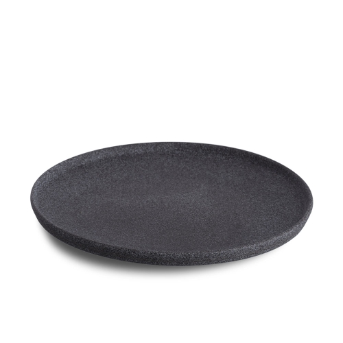 Tallerken Hazy no 4, halvglaseret, 23 cm, mørkegrå - Benedikt