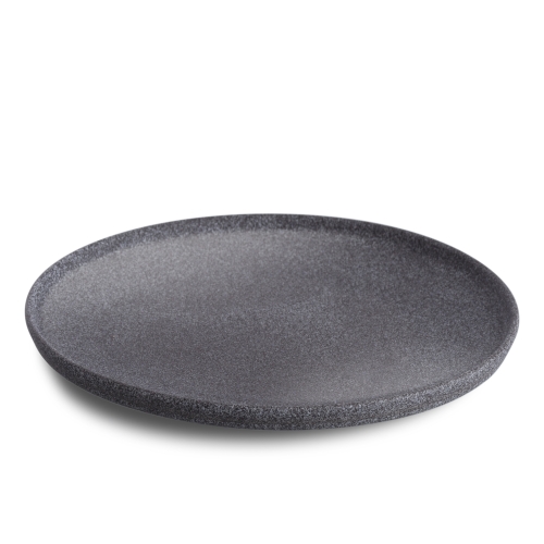 Tallerken Hazy no 4, halvglaseret, 26 cm, mørkegrå - Benedikt