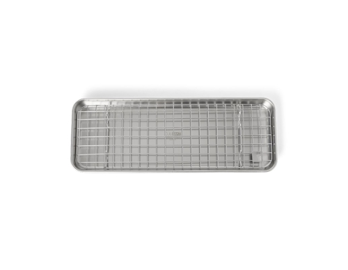 Gastroblech/bageplade med rist, 38x14 cm, rustfrit stål - Culimat