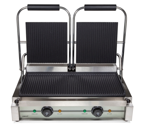 Dobbelt klemmegrill, ribbet - Exxent