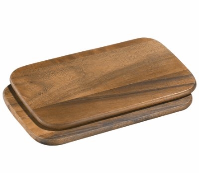 Serveringsplade i Acacia Wood, 26x17cm, 2-pack - Zassenhaus