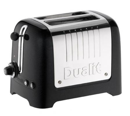 Toaster Lite, 2 skiver, blank sort - Dualit
