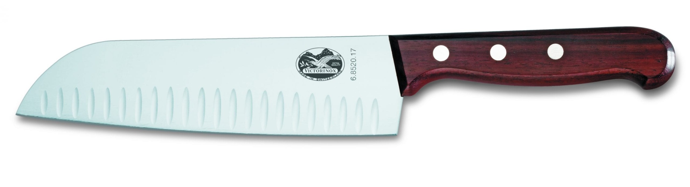 Santoku kniv, olivenslebet, 17cm, træskaft i gaveæske - Victorinox