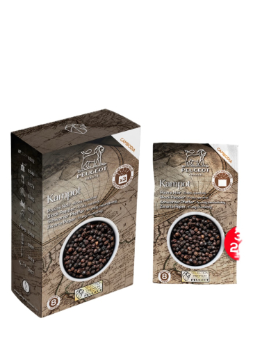 Peber, Sort Kampot, 60 g, Cambodja - Peugeot