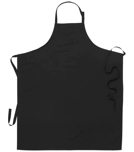 Smækforklæde, sort 90 x 110 cm - Segers