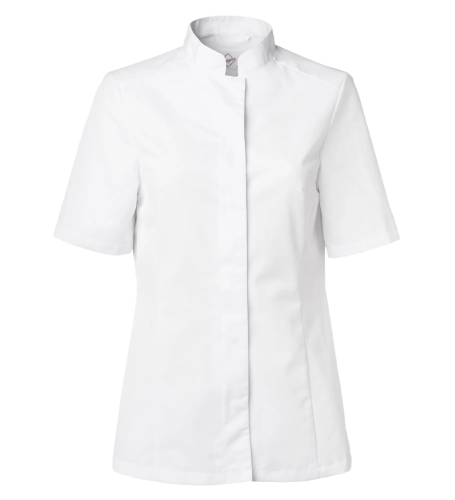 Kokkejacket, kortærmet, dame, hvid - Segers