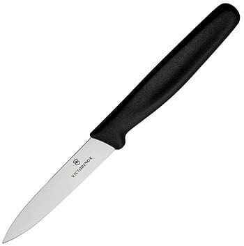 Skærekniv 8 cm, sort plastik - Victorinox