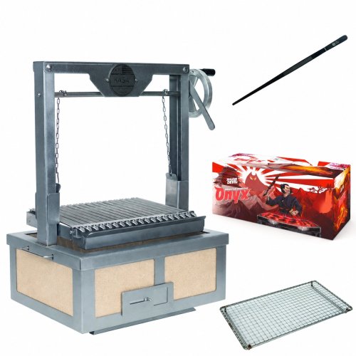 Japansk bordgrill / Konro, Kasai Medium Wide med Asado Parrilla og kul