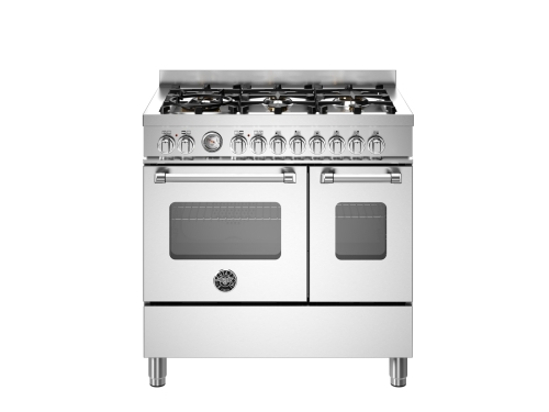 Gaskomfur Master, 90 cm, 6 brændere, Dobbelt ovn, Rustfrit stål - Bertazzoni