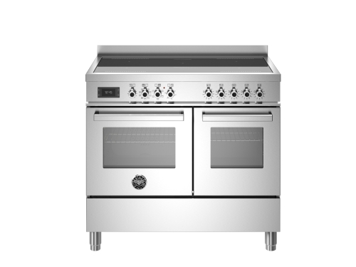 Induktionskogeplade Professional, 100 cm, 5 Zoner, Dobbelt ovn, Rustfrit stål - Bertazzoni