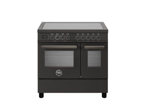 Induktionskogeplade Professional, 90 cm, 5 Zoner, Dobbelt ovn, Carbonio - Bertazzoni