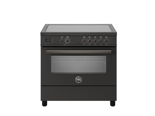 Induktionskogeplade Professional, 90 cm, 5 Zoner, Enkelt ovn, Carbonio - Bertazzoni
