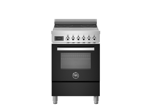 Induktionskogeplade Professional, 60 cm, 4 zoner, enkelt ovn, sort - Bertazzoni