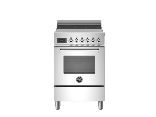 Induktionskogeplade Professional, 60 cm, 4 zoner, Enkelt ovn, Rustfrit stål - Bertazzoni