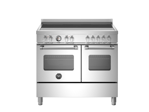 Induktionskogeplade Master, 100 cm, 5 Zoner, Dobbelt ovn, Rustfrit stål - Bertazzoni