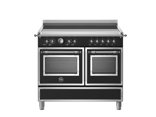 Induktionskogeplade Heritage, 100 cm, 5 Zoner, Dobbelt ovn, Mat sort - Bertazzoni