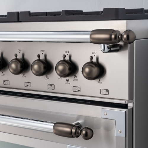 Heritage indretningssæt, kogeplade+ventilator, sort nikkel (mat) - Bertazzoni