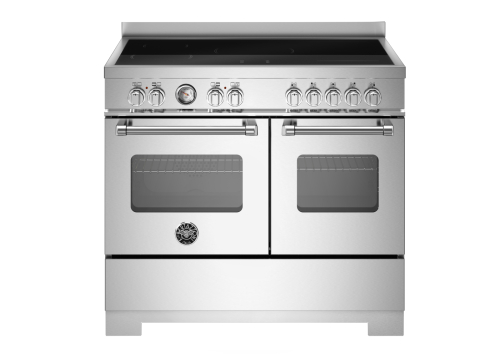 Induktionsspis Master, 100 cm, 5 zoner, 2 ugnar, Rostfri - Bertazzoni