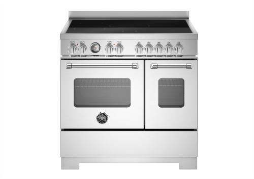 Induktionsspis Master, 90 cm, 5 zoner, 2 ugnar, Rostfri - Bertazzoni