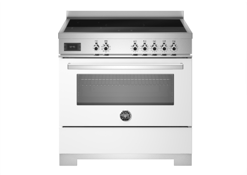 Induktionsspis Professional, 90 cm, 5 zoner, 1 ugn, Vit - Bertazzoni