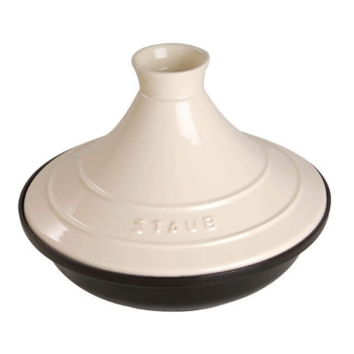 Tajine i Støbejern, 20cm, Sort/Creme - Staub