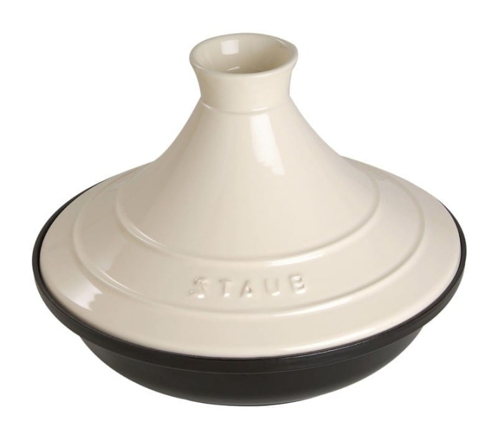 Tajine i støbejern, 28 cm, sort/creme - Staub