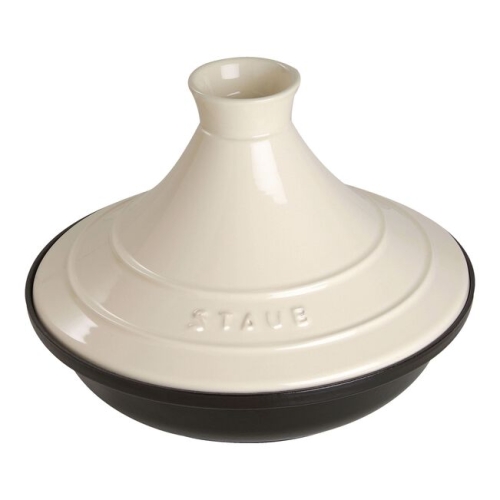 Tajine i Støbejern, 28 cm, Sort/Creme - Staub