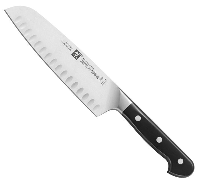 Olivenslebet Santoku kniv, 18 cm - Zwilling Pro