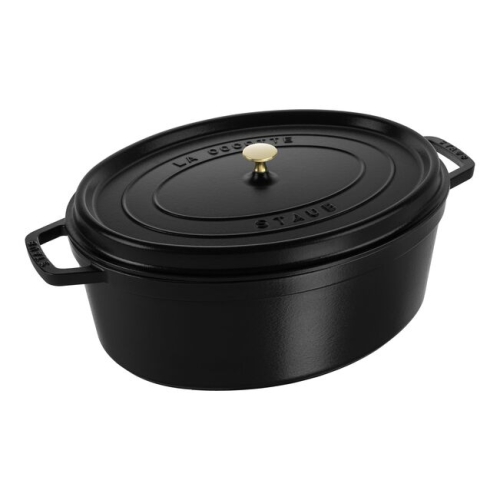 Oval støbejernsgryde, Sort - Staub