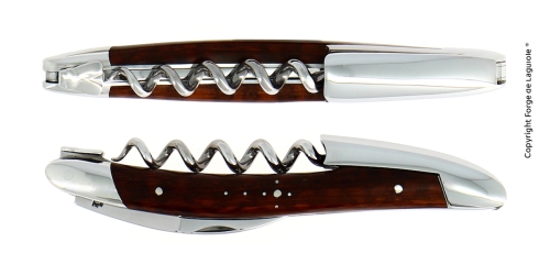 Sommelierkniv i slangetræ, poleret, Tradition - Forge de Laguiole