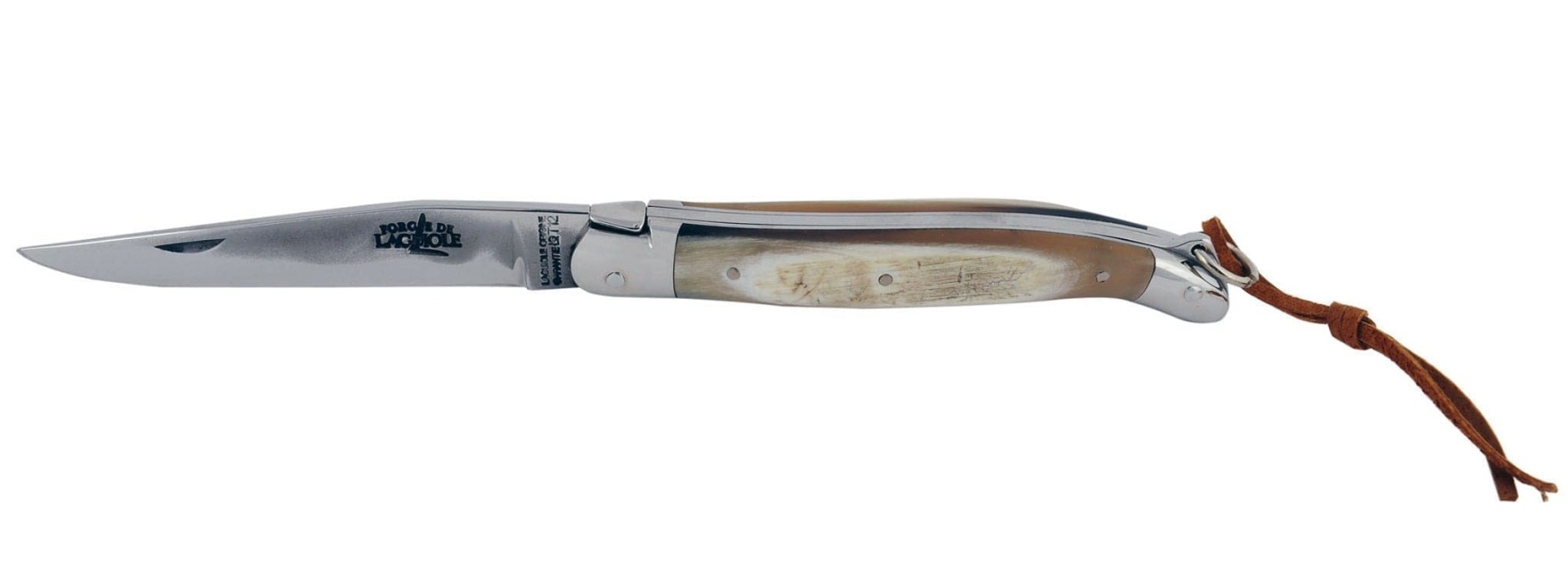 Madkniv med foldeblad - skaft i kohorn