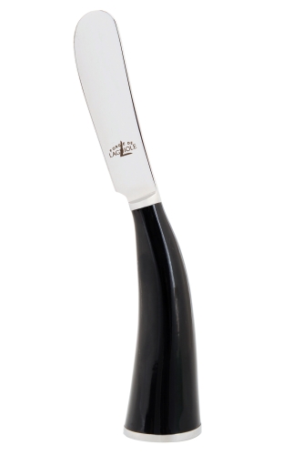 Smørkniv med skaft i mørkt horn, Lou Bure - Forge de Laguiole