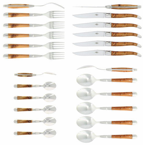 Bestiksæt 05, Håndtag af En, poleret, Tradition - Forge de Laguiole