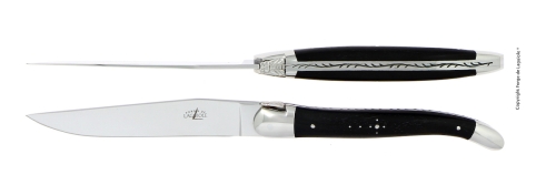 To knive, håndtag i ibenholt, poleret, Tradition - Forge de Laguiole