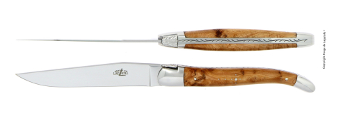 To knive, Håndtag af En, poleret, Tradition - Forge de Laguiole