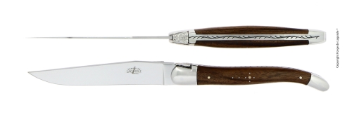 To knive, håndtag i valnød, poleret, Tradition - Forge de Laguiole