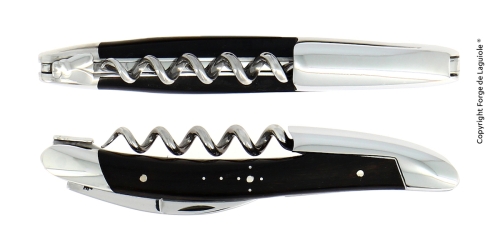 Sommelierkniv i ibenholt, poleret, Tradition - Forge de Laguiole