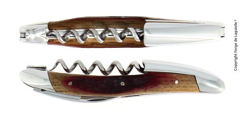 Sommelierkniv i træ fra egetræsfad, poleret, Tradition - Forge de Laguiole