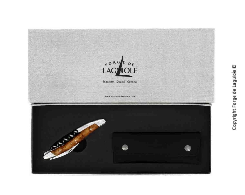 Sommelierkniv af Tuja, damasceneret med dekoration, Collection - Forge de Laguiole