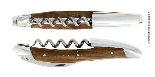 Sommelierkniv i valnød, poleret, Tradition - Forge de Laguiole