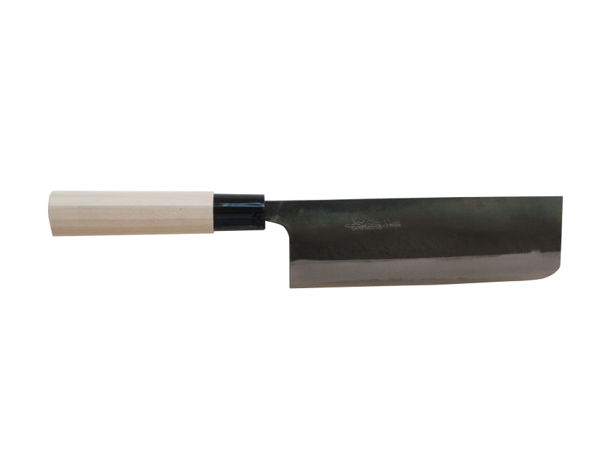 Nakiri kniv i kulstofstål, 17 cm - Sakamoto