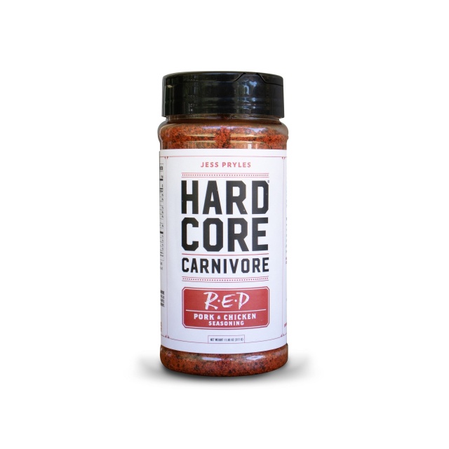 Hardcore Carnivore Red, rub til svinekød/kylling/BBQ, 312 g - Jess Pryles