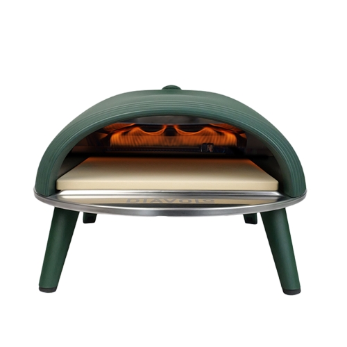 Pizzaovn Diavolo, Gasfyret, Grøn - Delivita