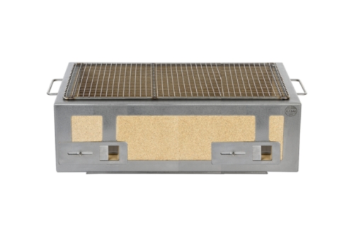 Bordgrill/konogrill med ramme i rustfrit stål, XL 92 x 35,5 cm - Kasai