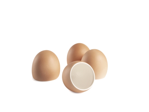 Æg i porcelæn til servering, brune, 6-pak - 100% Chef