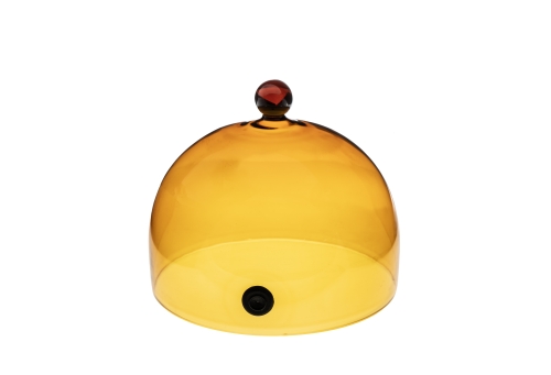 Glasklokke til røgpistol ø18 cm, Amber - 100% Chef